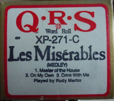 Pianola  Word Roll. Les Miserables Medley 3 Songs. Played By Rudy Martin