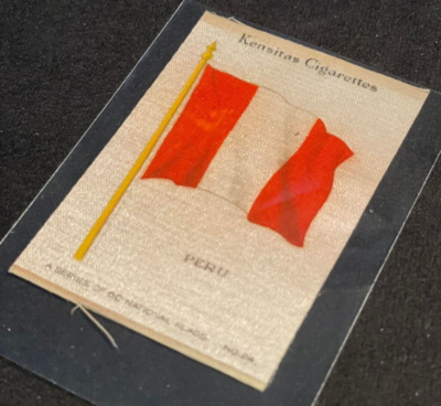 how much are cigarettes in peru Kensitas Cigarettes National Flags Silk Material Card format 5 x 7.5 cm