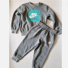 NIKE Toddler Boy 2-piece Club Fleece Pants Set Sweatshirt Pants Size 2T 4T Black