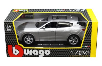 1/24 Bburago Maserati Levante Diecast Model Car Grey Silver 21081 