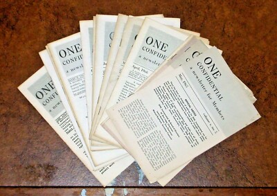 One Confidential: a Newsletter for Members - Incomp run of 20 issues fr May 1965