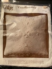 Cathy Needlecraft Candlewickery CW HEARTS 7803 Pillow Kit New Sealed