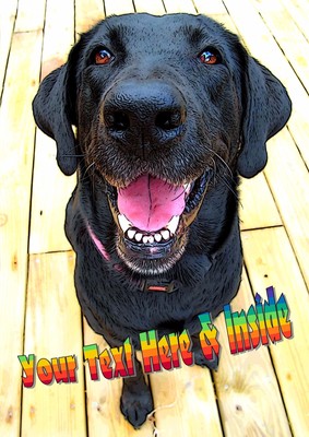 Personalised Black Labrador Dog Card Fathers Day Birthday