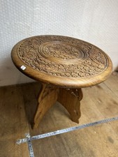 Table d'appoint pliante en bois - orientale ou indienne Sculptée À La Main N.1