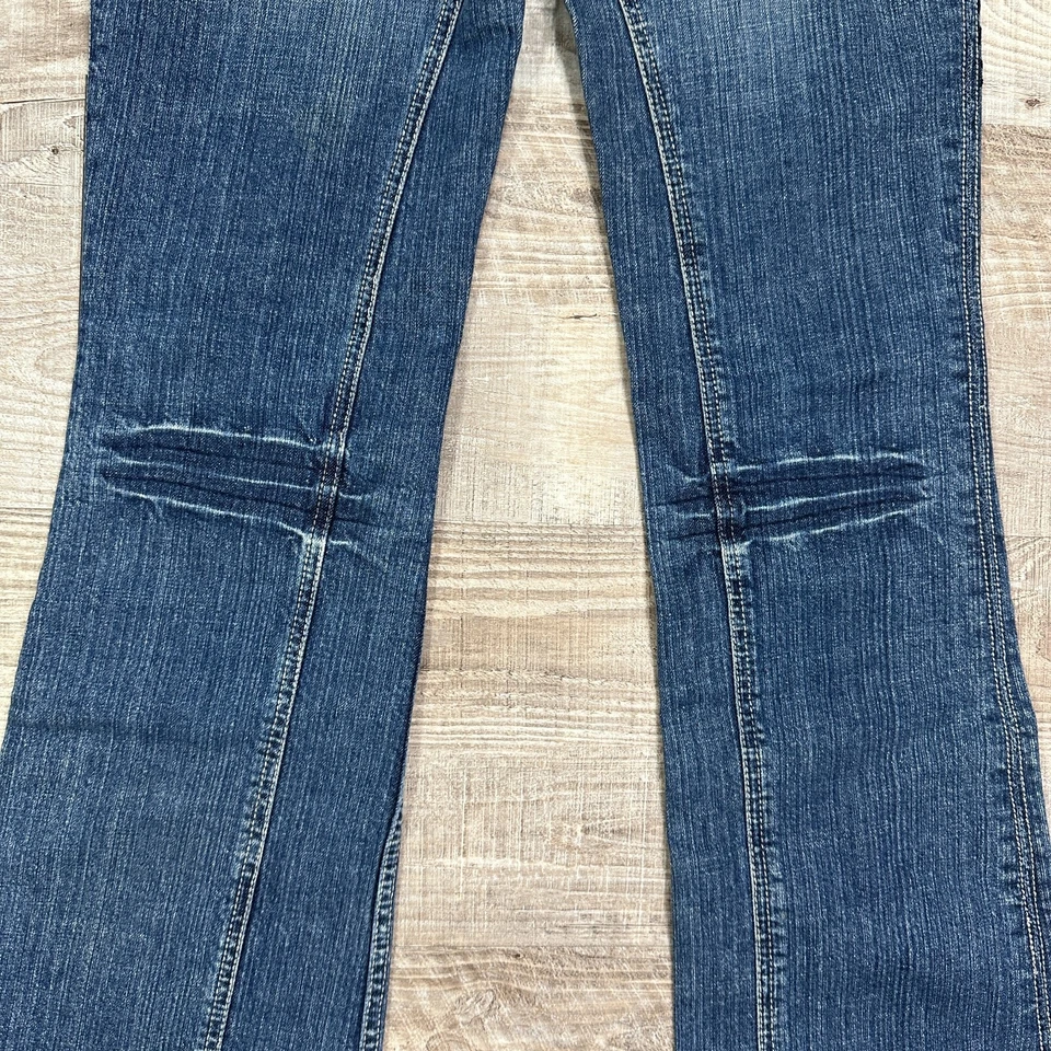 VTG Y2K Antik Denim Women’s Sz 30 Embroidered Flare Leg Western Low Rise Jeans - Image 4 of 4