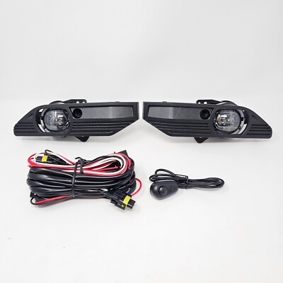 Fit 2023-2024 G M C Canyon Switch Wire Bezel 6000K White Clear LED Fog Light Set