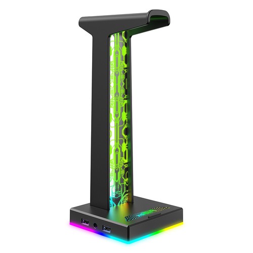 RGB Headphone Holder Desktop Organizer Headphone Display Rack for Table Supplies - Picture 2 of 6