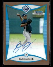 2008 Bowman Chrome Jake McGee 1st Gold Refractor Autograph 49/50 Rays Y2830