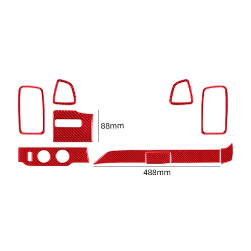 9x Kit de cubierta de panel de tablero rojo para Chevrolet Colorado/GMC Canyon 2015-22 - Imagen 9 de 16