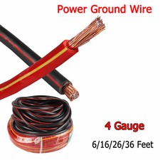 4 AWG Battery Cable Red Black Power Wire AWG CCA Automotive Truck Boat Solar Lot