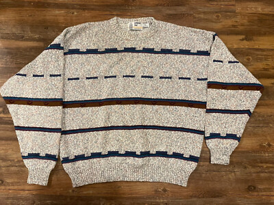 Vintage London Fog Grandpa Sweater Size XL Crewneck Made In USA