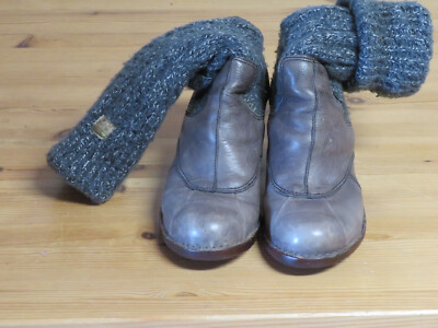 el naturalist 38 rustikale Stiefelette mit Wollstulpe  Larp , Lederhose , Tracht
