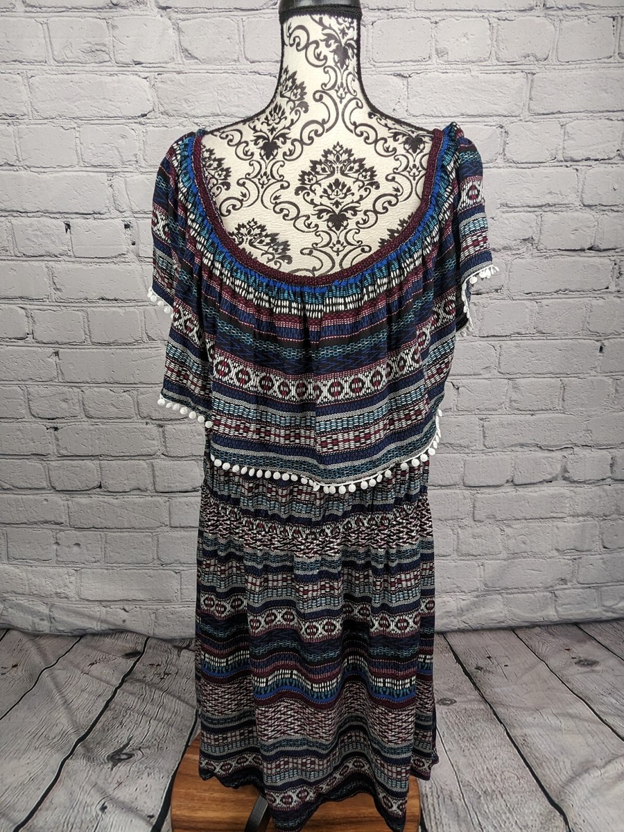 off shoulder geometric print dress Allure geometric-print off-shoulder Dress | Green