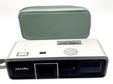 Minolta-16 Model P 16mm Vintage Point  Shoot Micro Film Camera /w Leather Case