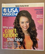 USA Weekend Magazine August 8-10 2008 Miley Cyrus Neil Young Free Shipping New