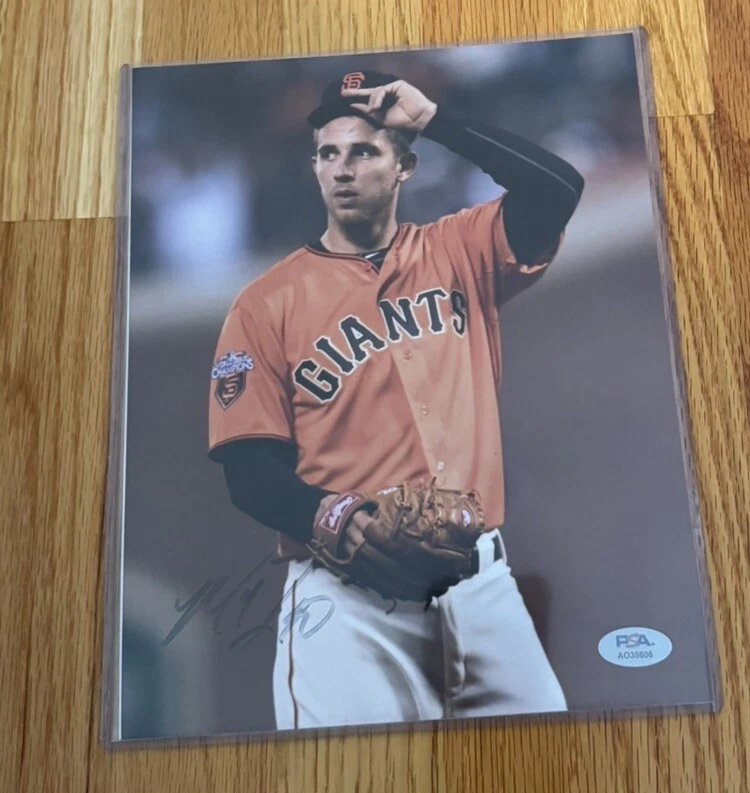 Foto autografiada 8x10 firmada por Madison Bumgarner de los Gigantes de San Francisco MLB certificado de autenticidad PSA Foto 2 de 3