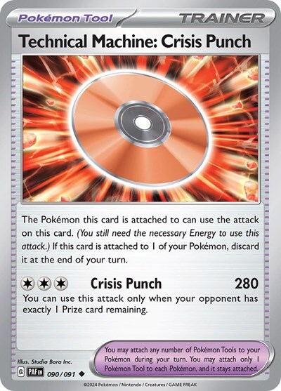Pokemon Technical Machine: Crisis Punch (90/245) Paldean Fates LP