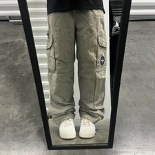 Vintage Y2K/2000s Super Baggy JNCO Style Distressed Skater Khaki Cargo Pants 