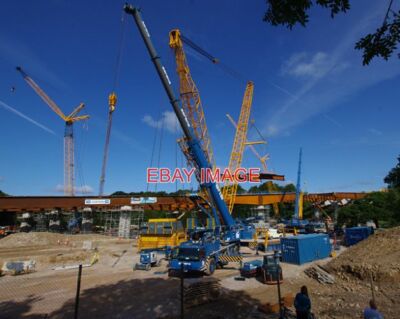 FOTO LUNE WESTBRÜCKE IM BAU DIE SÜDSEITE DES FLUSSES MIT BLICK AUF N