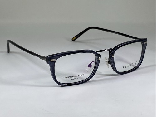 KONISHI KA5710 NOS Japan Dark Grey Blue Stripe 51-20-145 Eyeglasses Frame - Picture 3 of 11