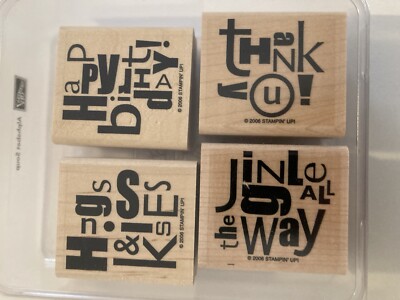 Alphabet Soup Stampin’ Up Retired Wood Mount Stamp Set | eBay