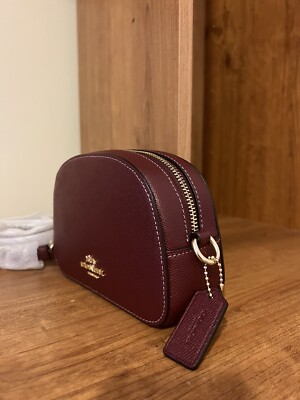 NWT Coach Mini Serena Crossbody Bag Wine Crossgrain Leather | eBay