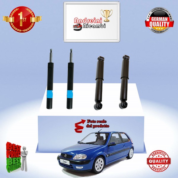 Set 4 StoßDäMpfer Vorderseite + Heck Citroen Saxo 1.5 D 40KW 54CV Von 1997-> A27-image