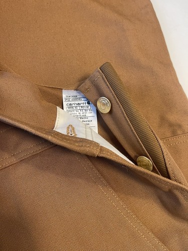 Carhartt R01-M braunes Entenlätzchen für Herren doppelt Knie maßgeschneidertes Overalllätzchen Größe 40x36 - Bild 4 von 8