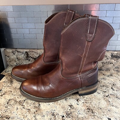 Mens Laredo Western Boots Brown Sz EW Oil Proof Neoprene