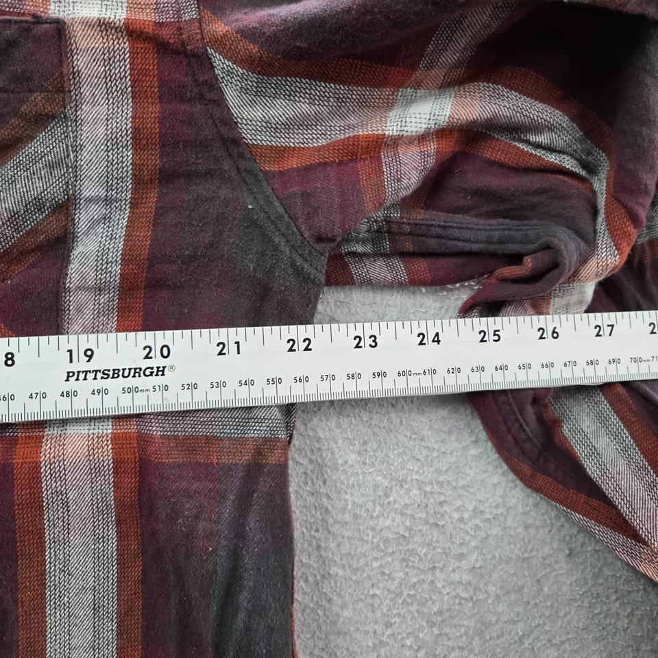 Camisa con botones Dakine para hombre XL roja franela a cuadros manga larga LEER Foto 4 de 4