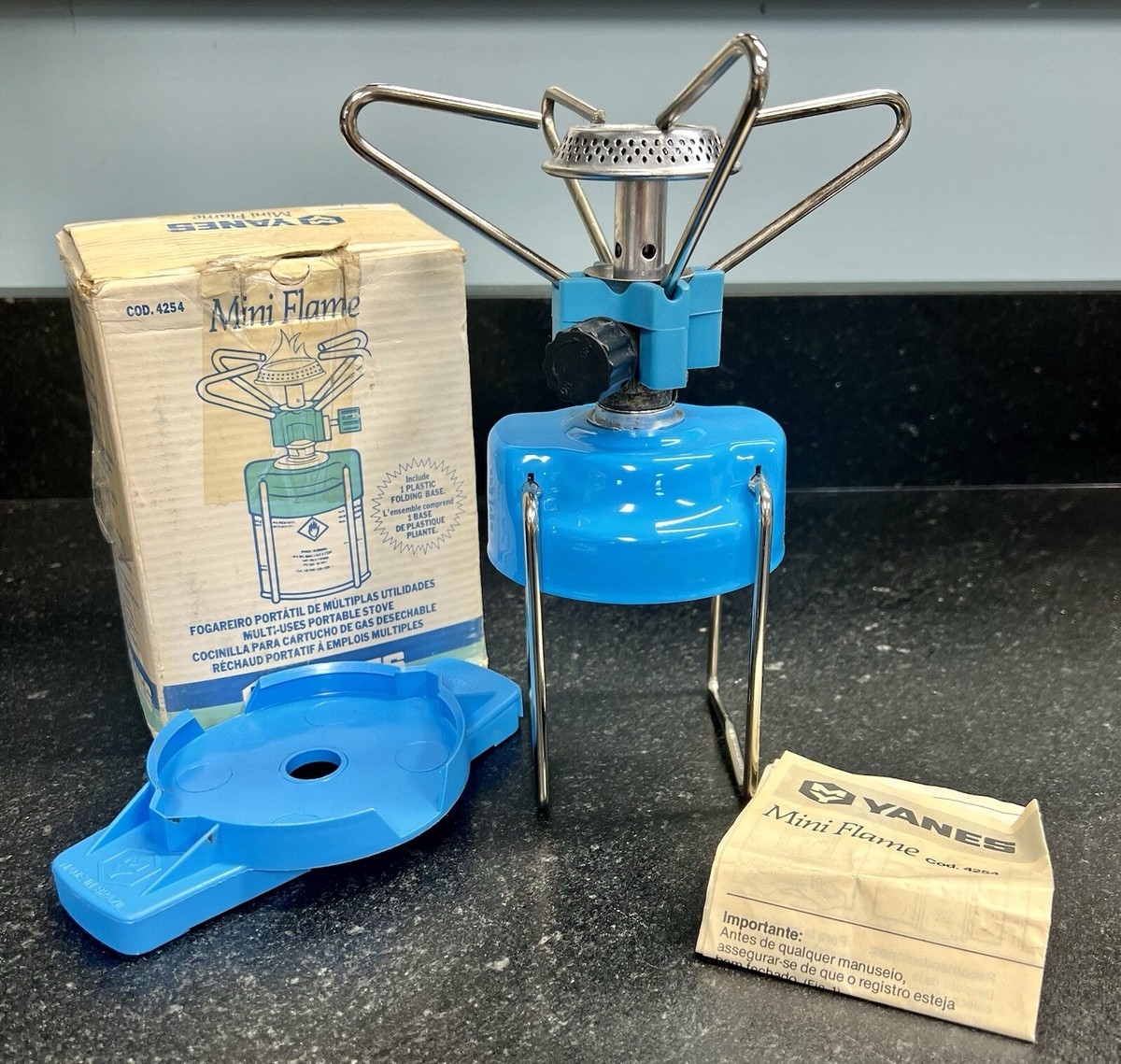 New In Box Vtg Yanes Mini Flame Multi-Use Portable Cooking