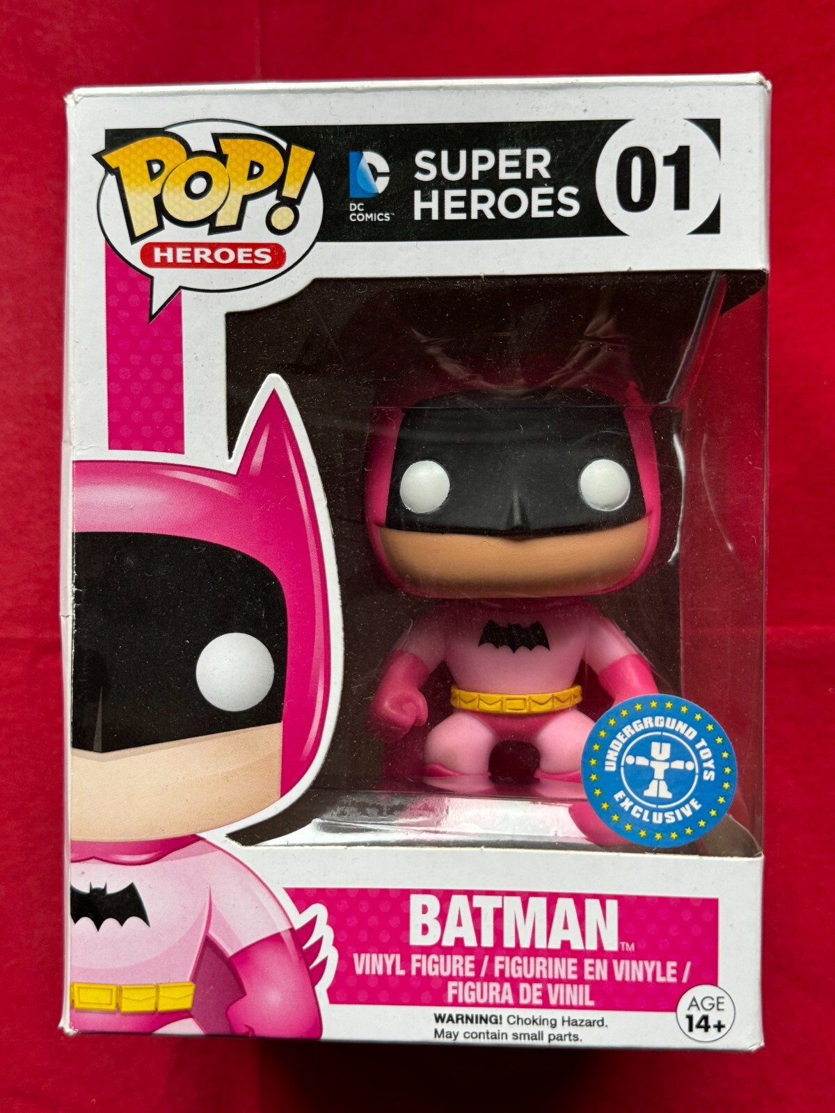 Funko Pop DC - Super Heroes N° 01 - Batman rose - Underground toys exclusive
