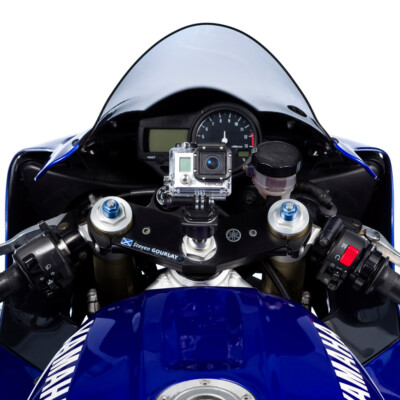 Motorcycle Fork Stem Mount and Flat Adapter Plate for GoPro Hero