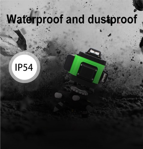 16 Lines 4D Cross Line Laser Level Green Beam with 2 Rechargeable Battery Tripol - Picture 9 of 11