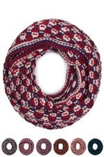 ScarvesMe Women's Multi Color Winter Tube Neck Warmer Plaid Knit Infinity Scar