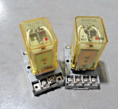 2 Pack IDEC RR2P-UL DC24V General Purpose Relay W SR2P-06 Base *BRAND NEW*