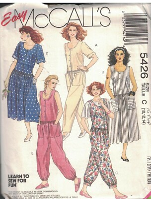 8678 UNCUT McCalls SEWING Pattern Misses 2 Hour Pullover Sleeveless Dress Spring