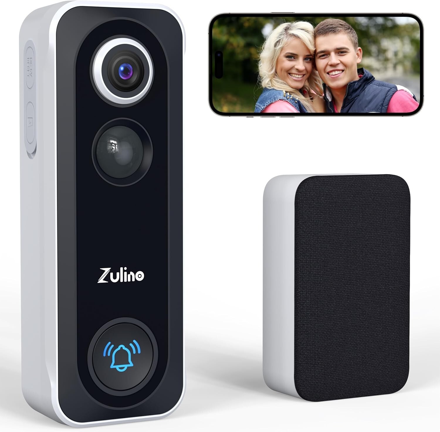 Video Doorbell Camera Wireless HD Live View 2.4G WiFi Night Vision PIR Motion...-image