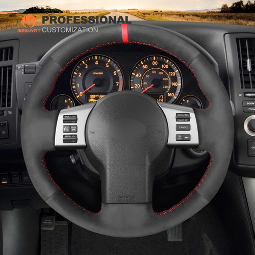 Cubierta de volante de coche gamuza negra para Infiniti FX35 FX45 para Nissan 350Z - Imagen 3 de 9