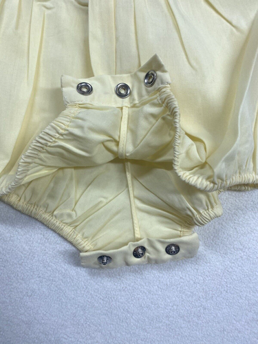 Color Kids Vintage Romper Sunsuit Baby Girl Yellow Ruffle Easter Spring 12 Month - Picture 7 of 9