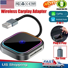 ✅Wireless CarPlay Adapter For iPhone/ Android Auto 2-in-1 Dongle Plug &Play 2025