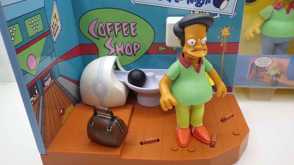 The Simpsons PIN PAL Figure FULL Set W/ Apu Bowl-A-Rama