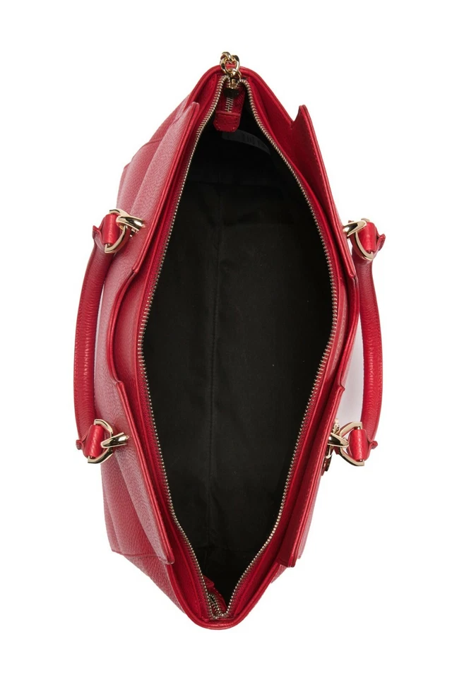 Bolso de Mano Versace V1705 Colección Cuero Rojo Guijarro Foto 3 de 4