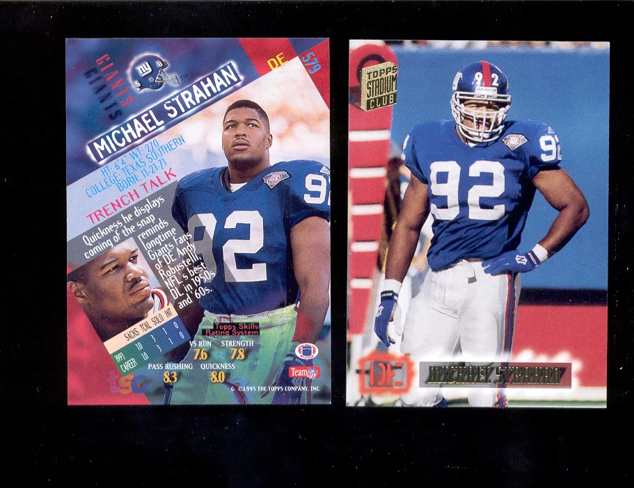 1994 SC Stadium Club MICHAEL STRAHAN New York Giants Throwbacks