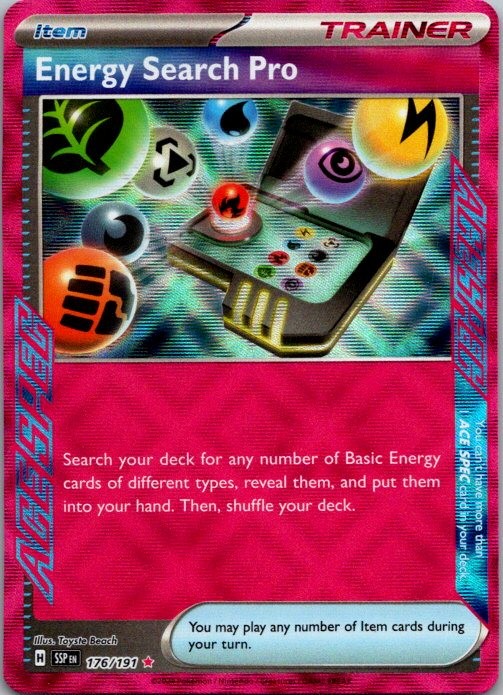 Energy Search Pro ACE SPEC Rare SV08: Surging Sparks 176/191 NM