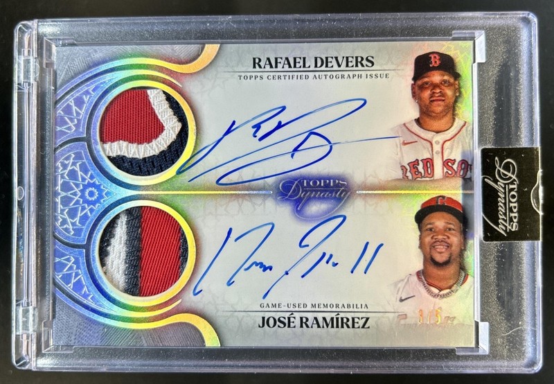 2025 Topps Dynasty Rafael Devers Jose Ramirez Dual Patch Auto Autograph #/5