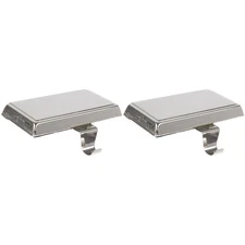 Set of 2 Silver Stocking Holders Holiday Hanger Blocks The Christmas Shoppe