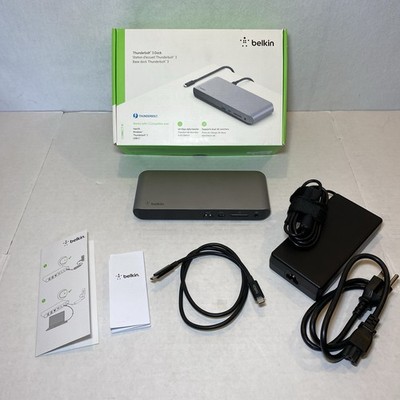 Belkin Thunderbolt 3 Dock Pro F4U097 USB-C 40 Gbps 85W COMPLETE IN BOX