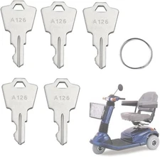 Replacement Keys for Pride Mobility Scooters, GoGo, Elite, Victory, Silver 