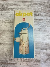 Everest Pump Action Vacuum Jug Floral Insulated White Orange Green 14"